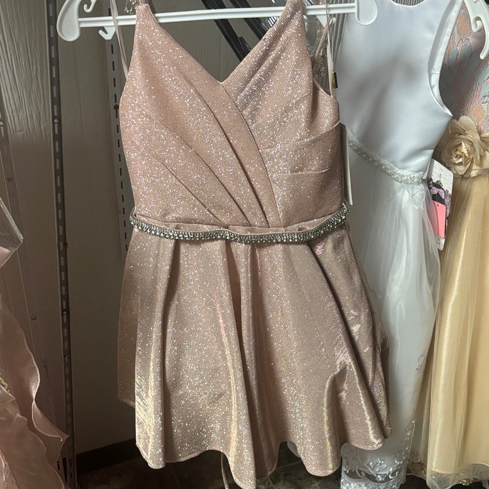Bliss Glittering Pink Formal Kids Dress
